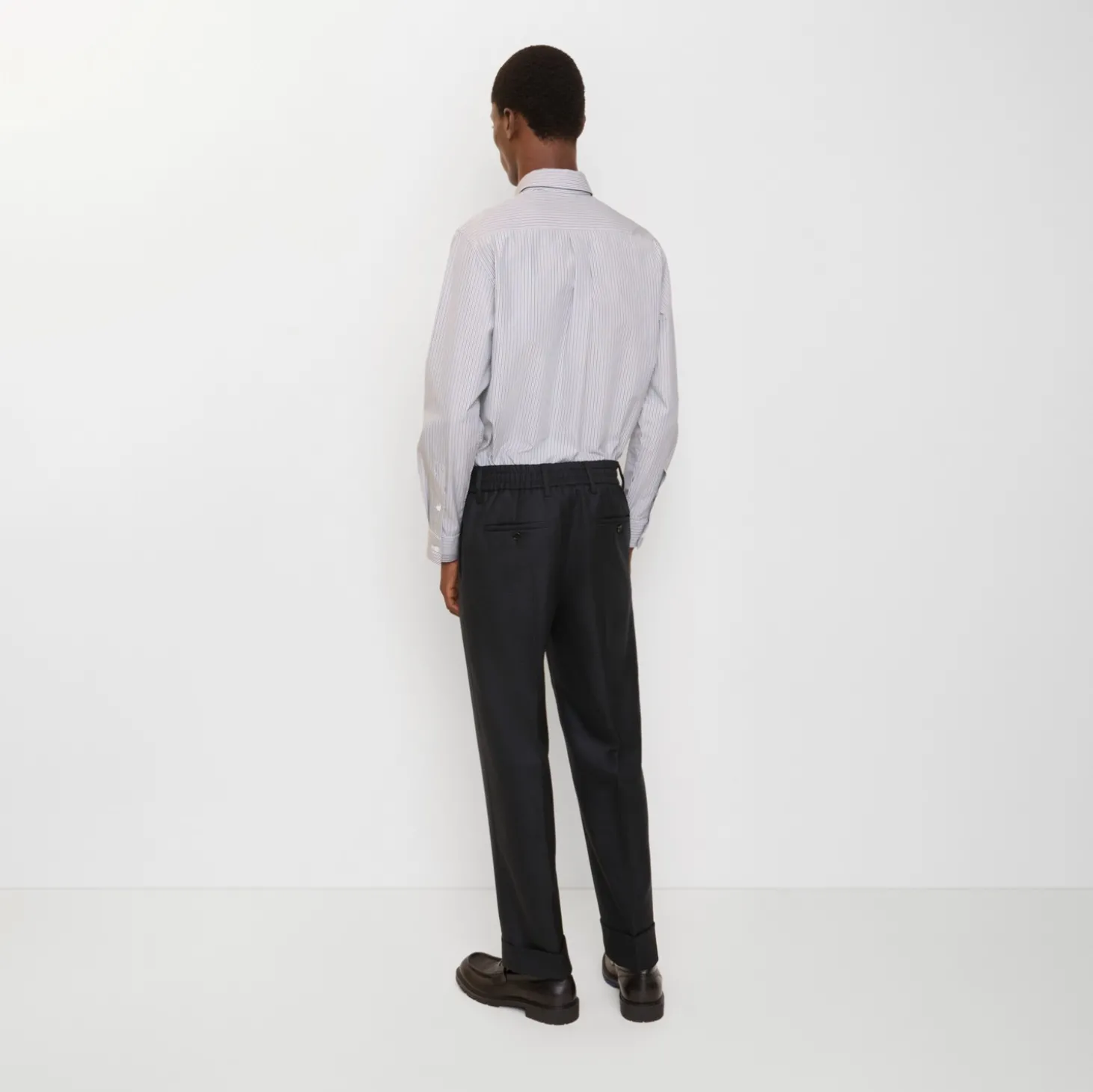 Check Wool Tailored Trousers