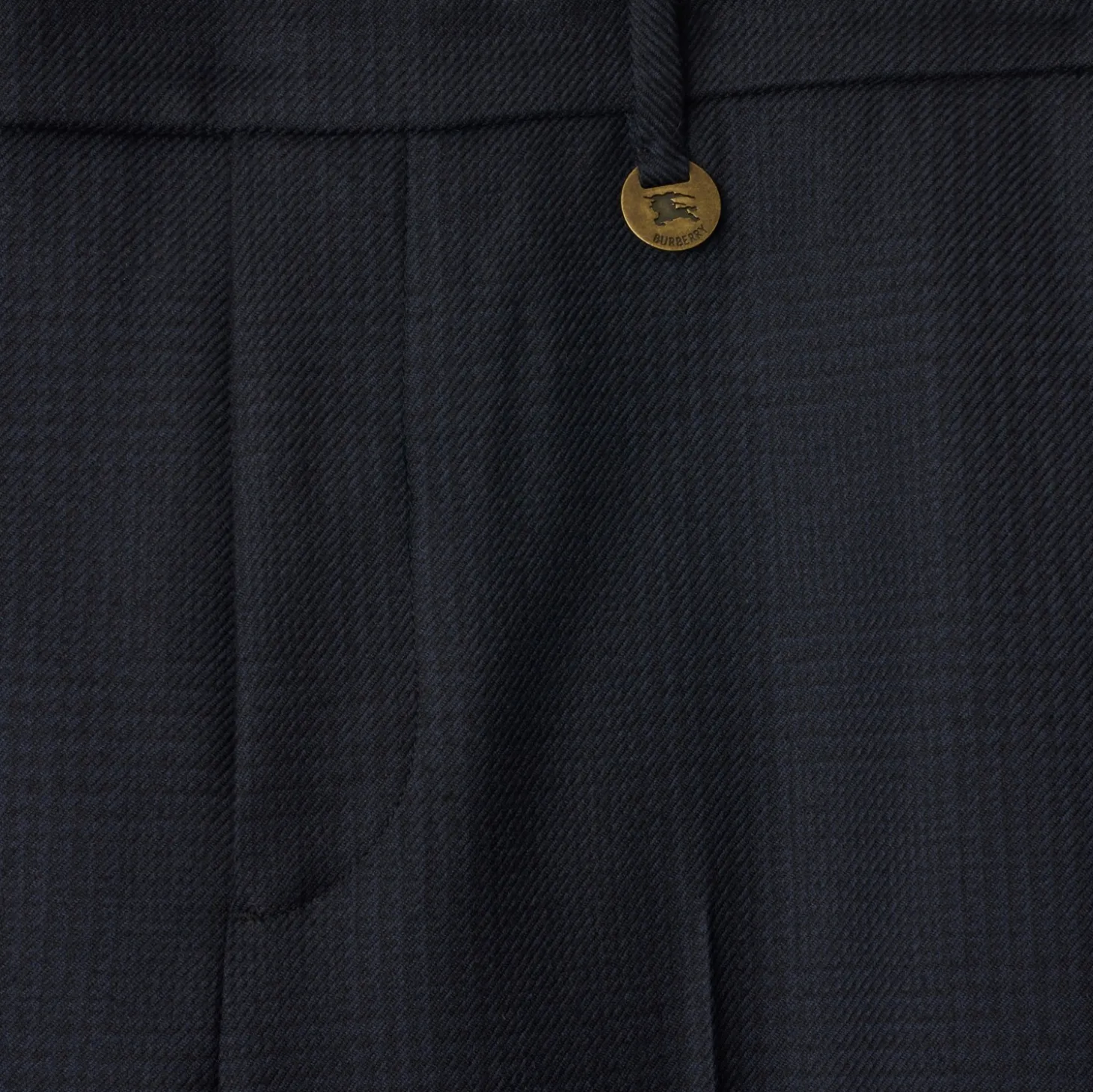 Check Wool Tailored Trousers