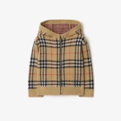 Check Wool Zip Hoodie