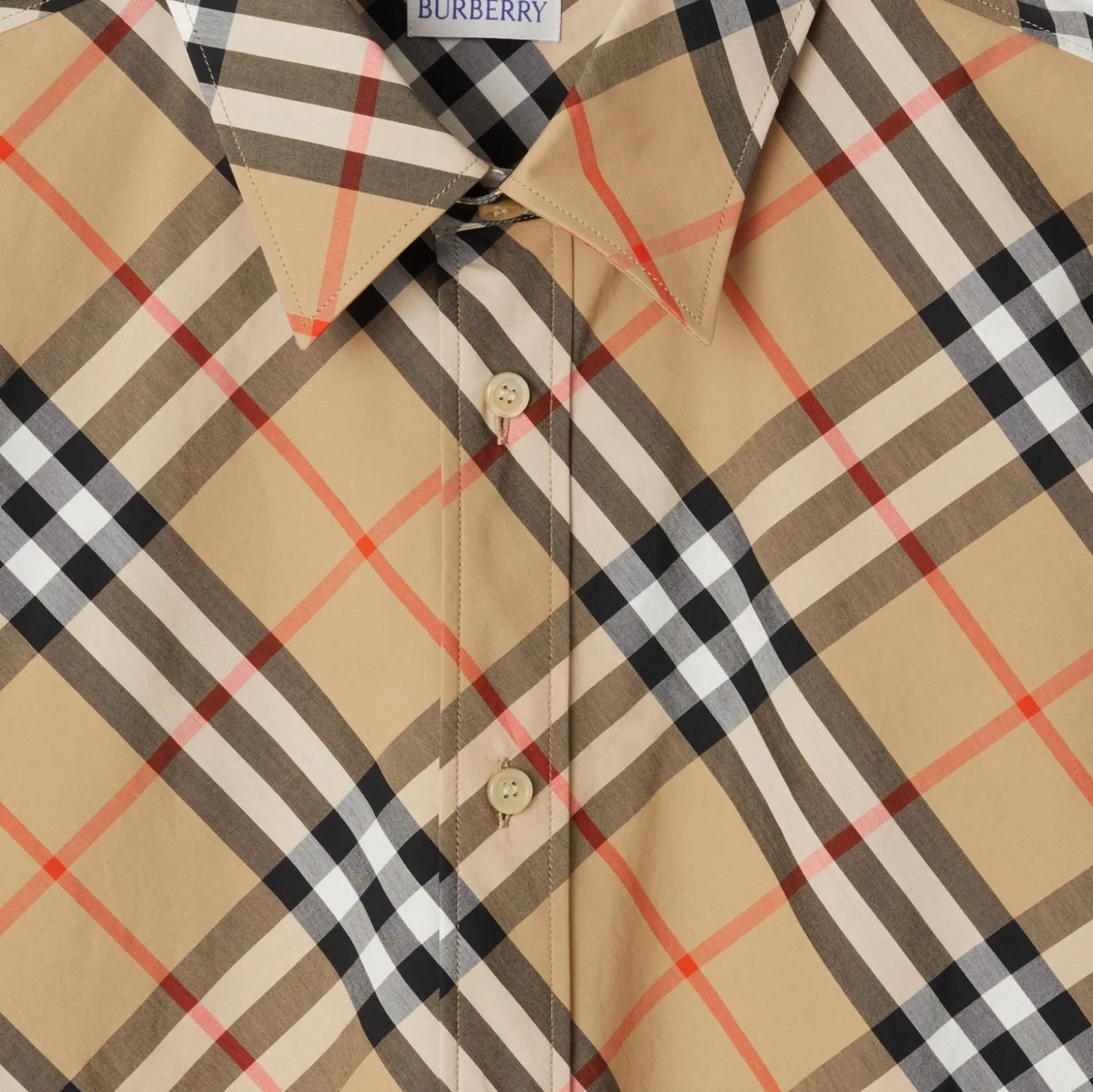 Classic Fit Check Cotton Poplin Shirt