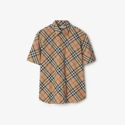 Classic Fit Check Cotton Poplin Shirt