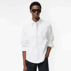 Classic Fit Check Piping Cotton Poplin Shirt