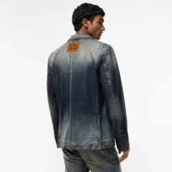 Coated Denim Tailored Jacket