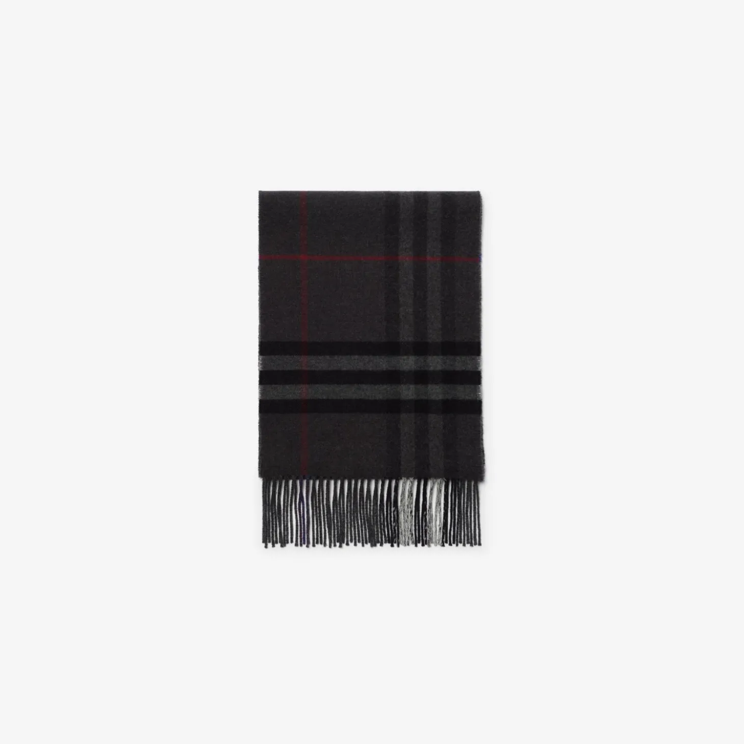 Contrast Check Cashmere Scarf