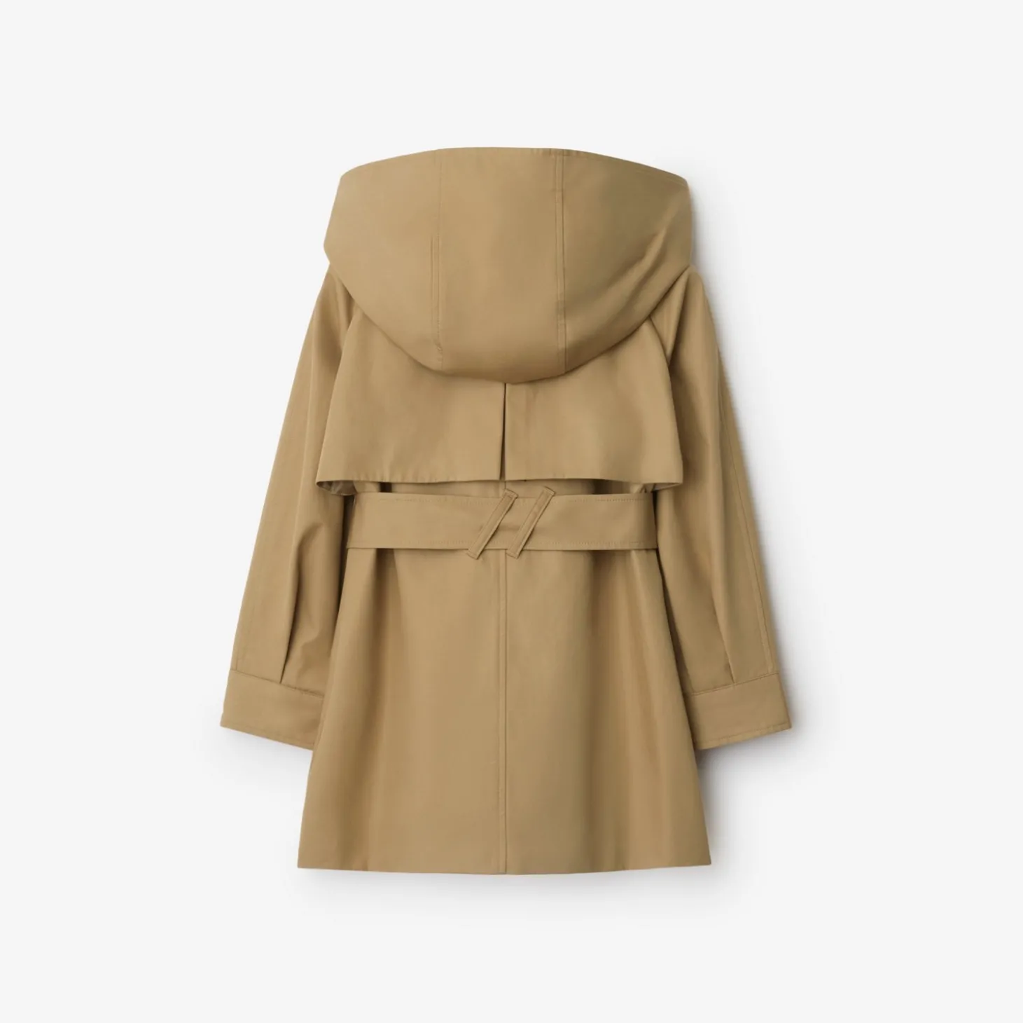 Cotton Hooded Trench Coat