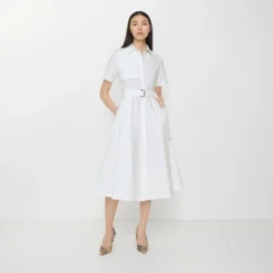 Cotton Poplin Shirt Dress