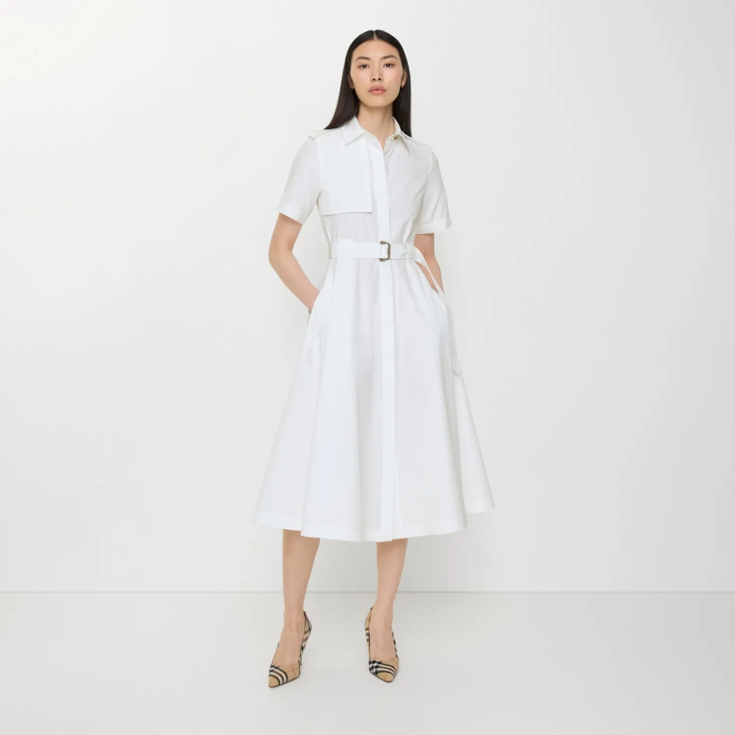 Cotton Poplin Shirt Dress