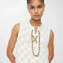 Crochet Cotton Blend Dress
