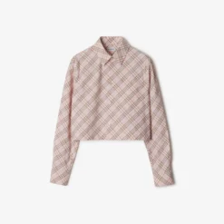 Cropped Check Cotton Shirt