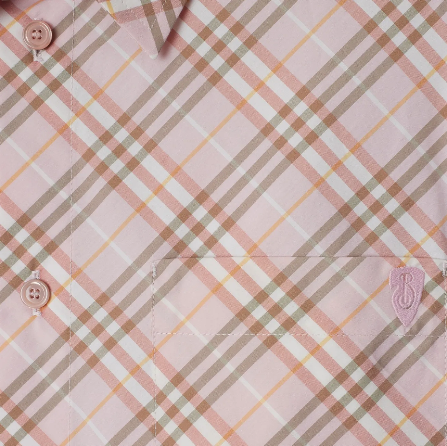 Cropped Check Cotton Shirt