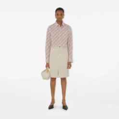 Cropped Check Cotton Shirt