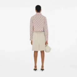 Cropped Check Cotton Shirt