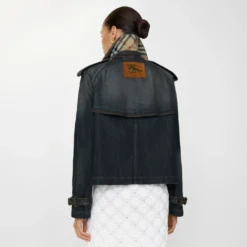 Cropped Denim Mayfair Trench Jacket