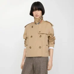 Cropped Gabardine Mayfair Trench Jacket