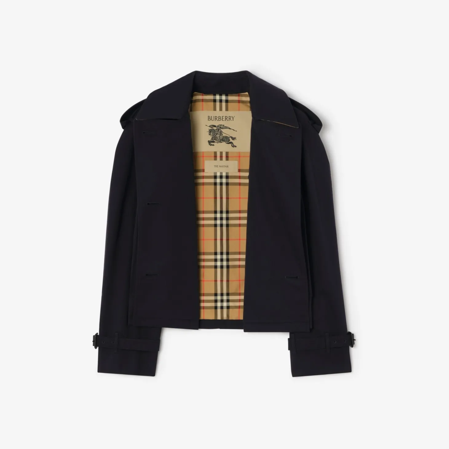 Cropped Gabardine Mayfair Trench Jacket