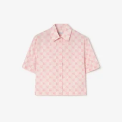 Cropped Knight Checkerboard​ Cotton Shirt