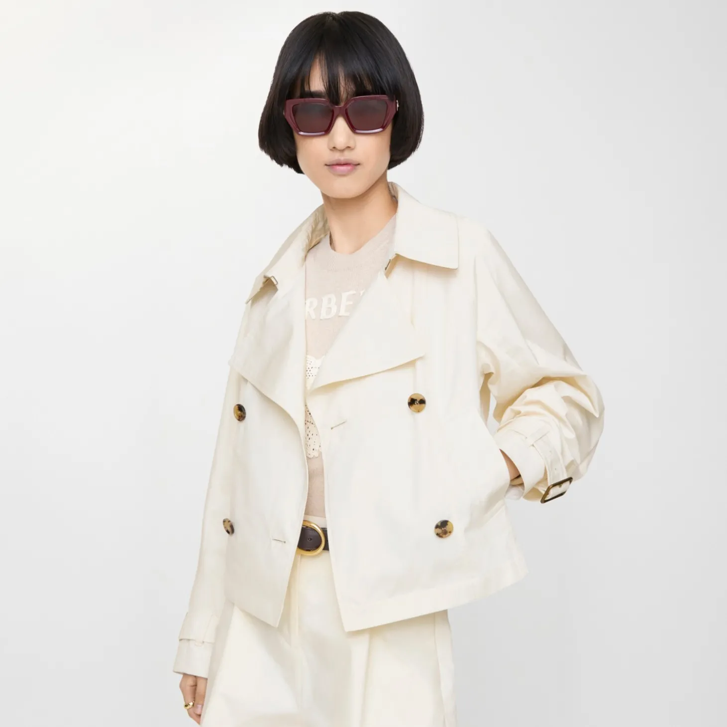 Cropped Lightweight Ladybrook Trench Jacket