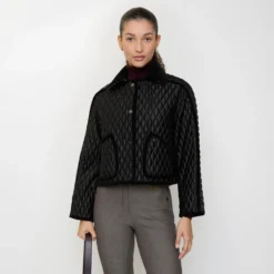 Cropped Quilted Nylon Floriston Jacket