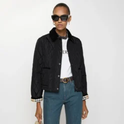 Cropped Quilted Nylon Jacket