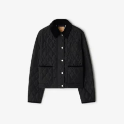 Cropped Quilted Nylon Jacket