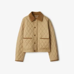 Cropped Quilted Nylon Jacket