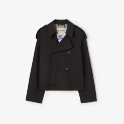 Cropped Tropical Gabardine Leadenham Trench Coat