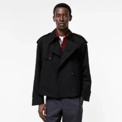 Cropped Tropical Gabardine Leadenham Trench Coat