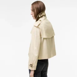 Cropped Tropical Gabardine Mayfair Trench Jacket