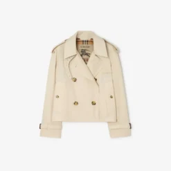 Cropped Tropical Gabardine Mayfair Trench Jacket