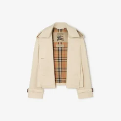 Cropped Tropical Gabardine Mayfair Trench Jacket
