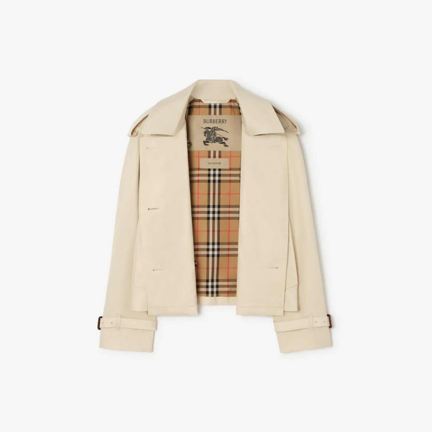 Cropped Tropical Gabardine Mayfair Trench Jacket