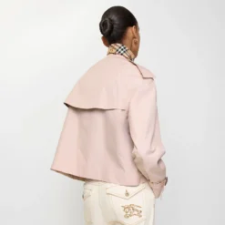 Cropped Tropical Gabardine Mayfair Trench Jacket