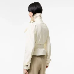 Cropped Tropical Gabardine Swarby Trench Jacket