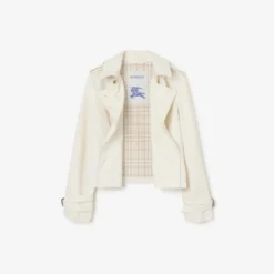 Cropped Tropical Gabardine Swarby Trench Jacket