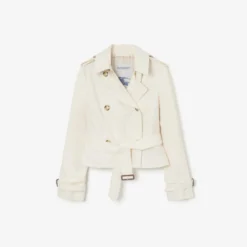 Cropped Tropical Gabardine Swarby Trench Jacket