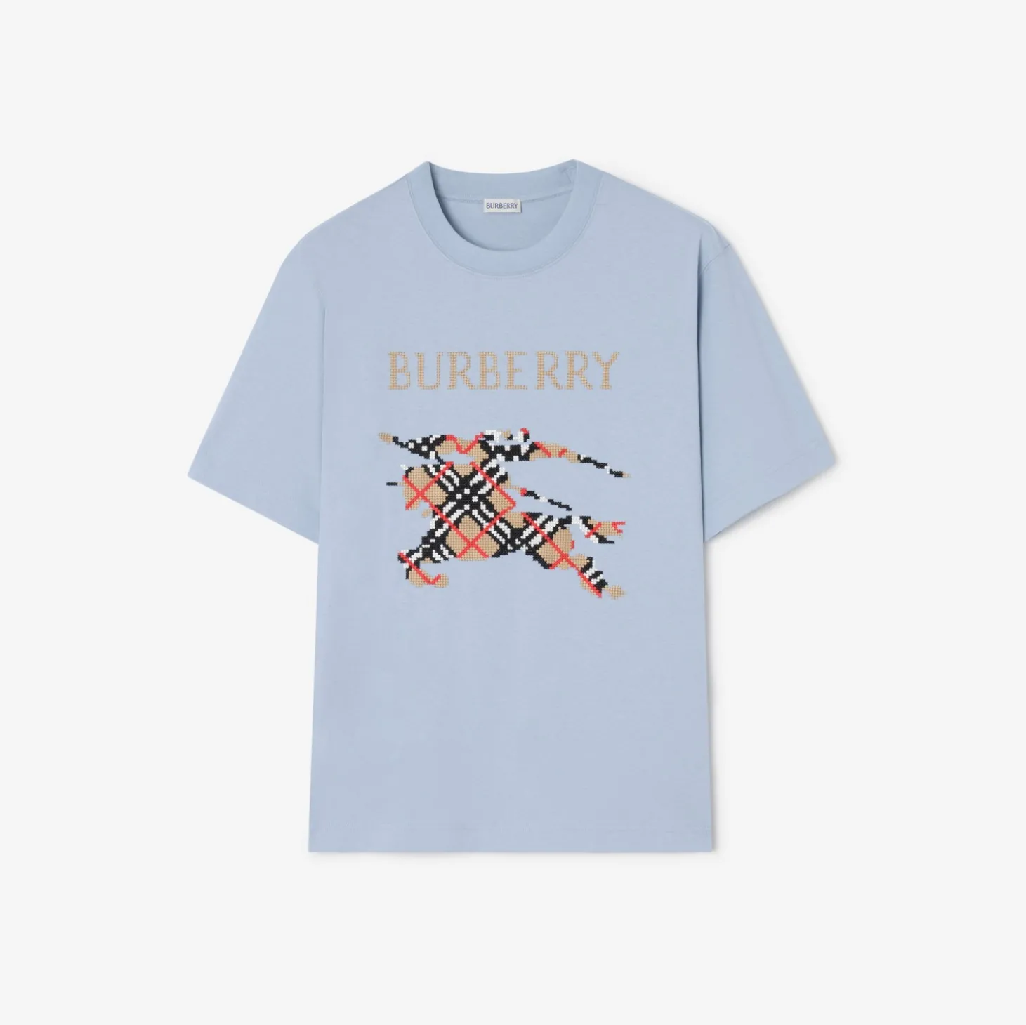 Cross Stitch Knight Cotton T-shirt