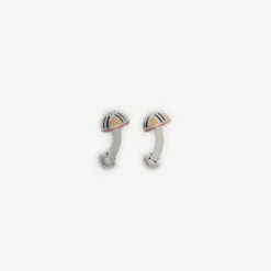 Enamel Check Cufflinks