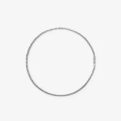 Engraved Check Chain Necklace