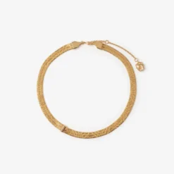 Engraved Check Necklace