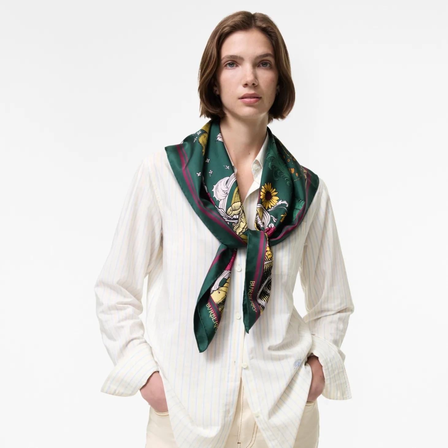 Etched Knight Silk Scarf