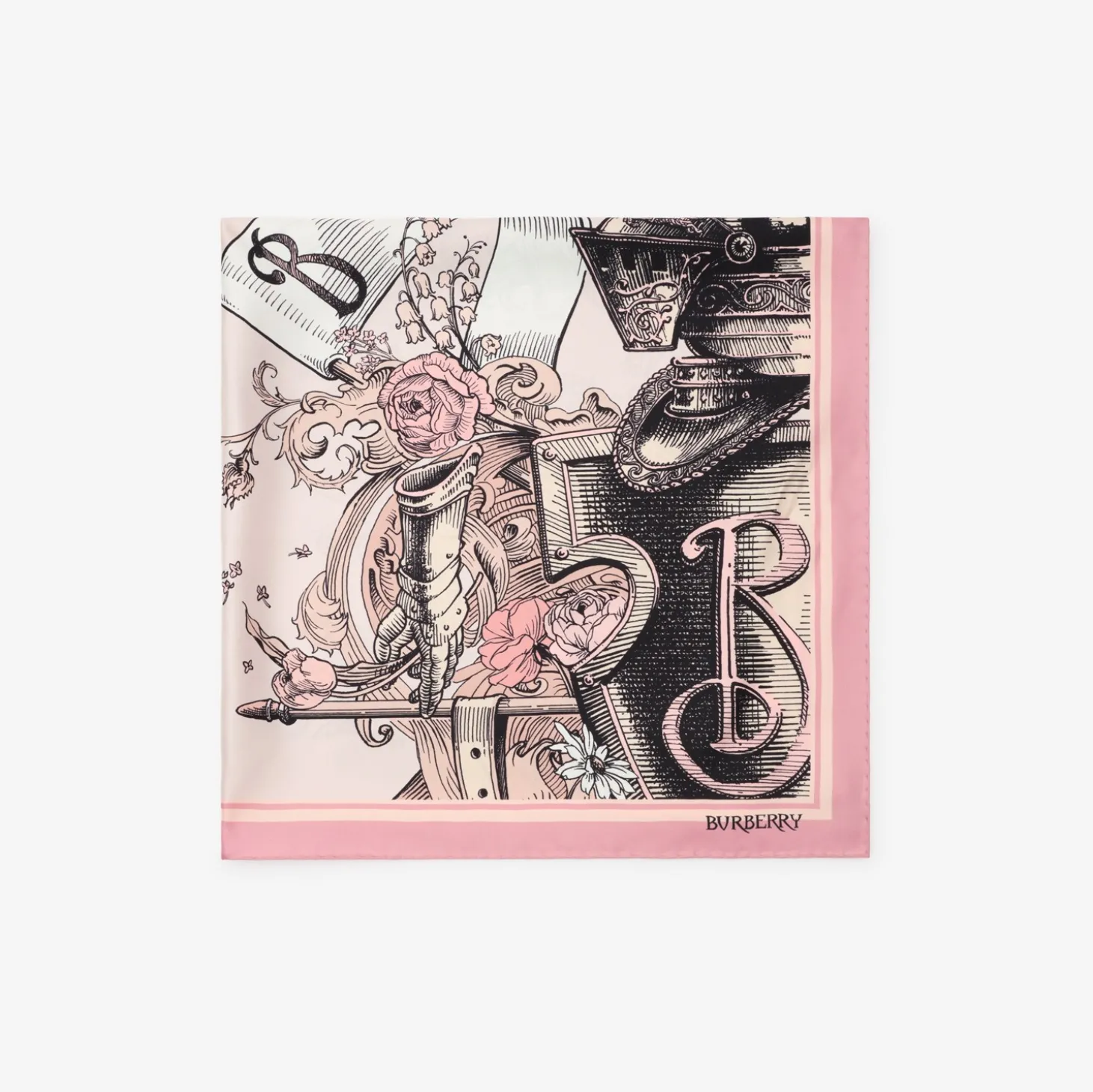 Etched Knight Silk Scarf