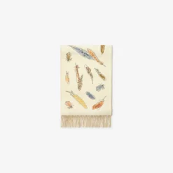 Feather Print Cashmere Scarf