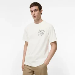 Feather Print Cotton T-shirt