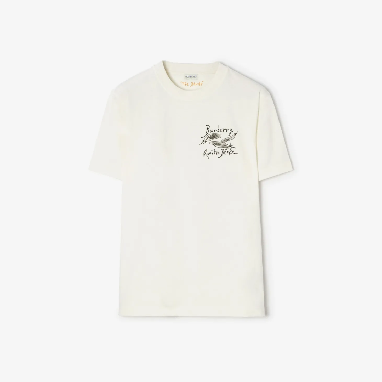 Feather Print Cotton T-shirt