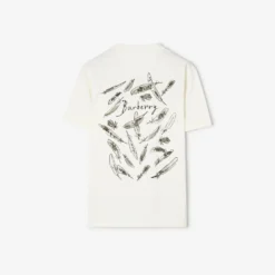 Feather Print Cotton T-shirt