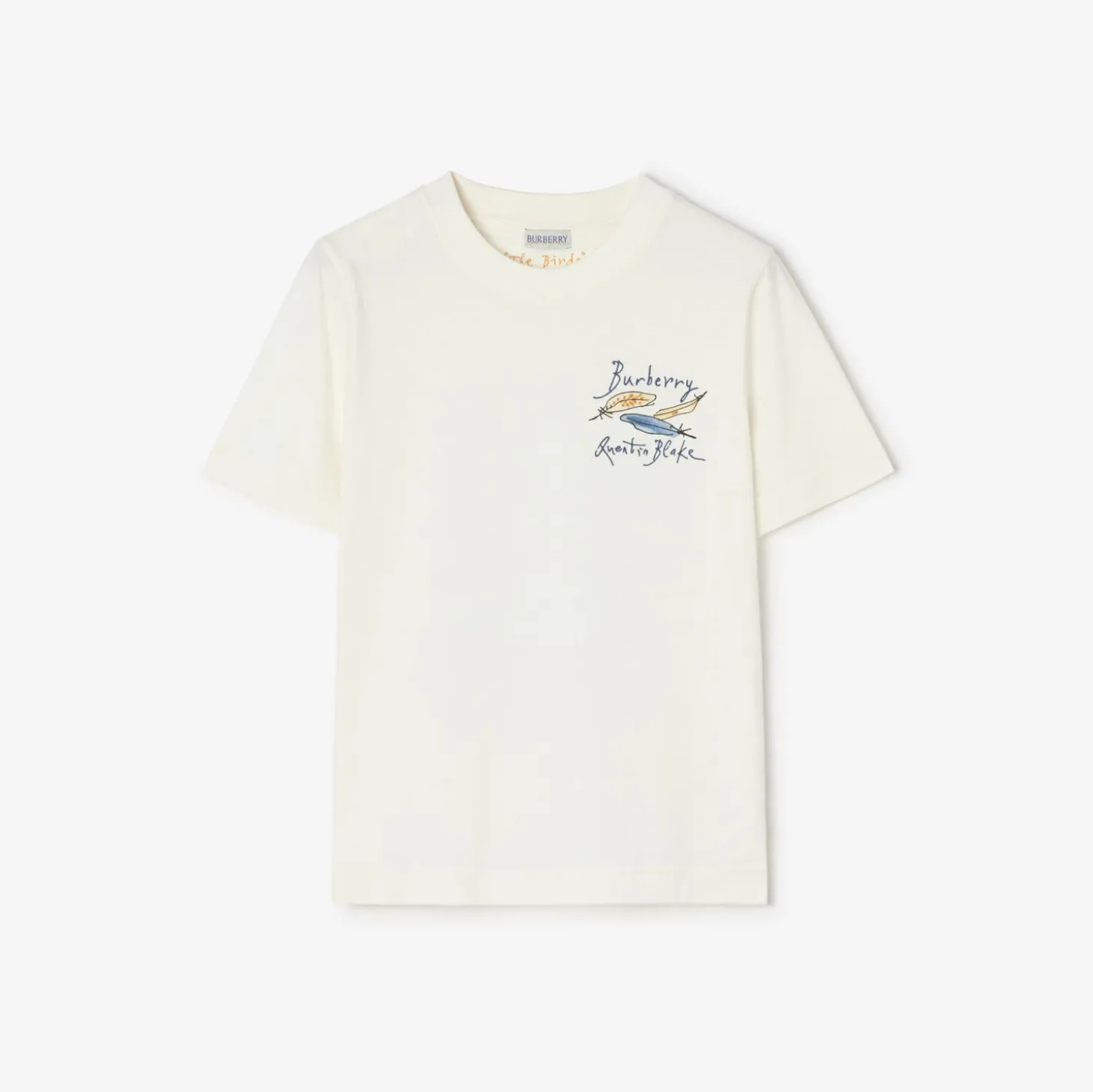 Feather Print Cotton T-shirt