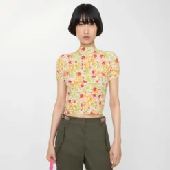 Floral Cotton Blend Top