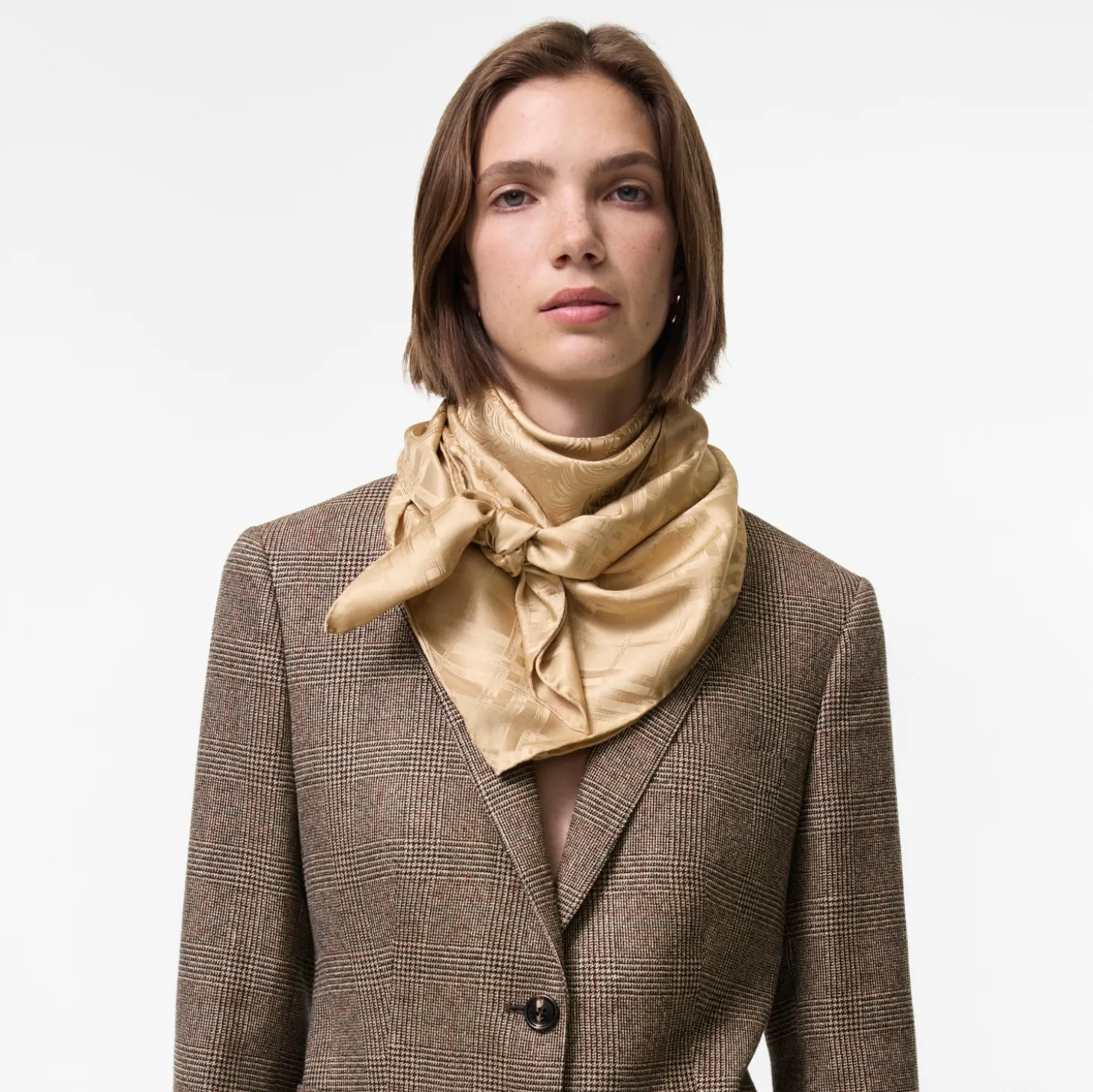 Floral Crest Silk Scarf
