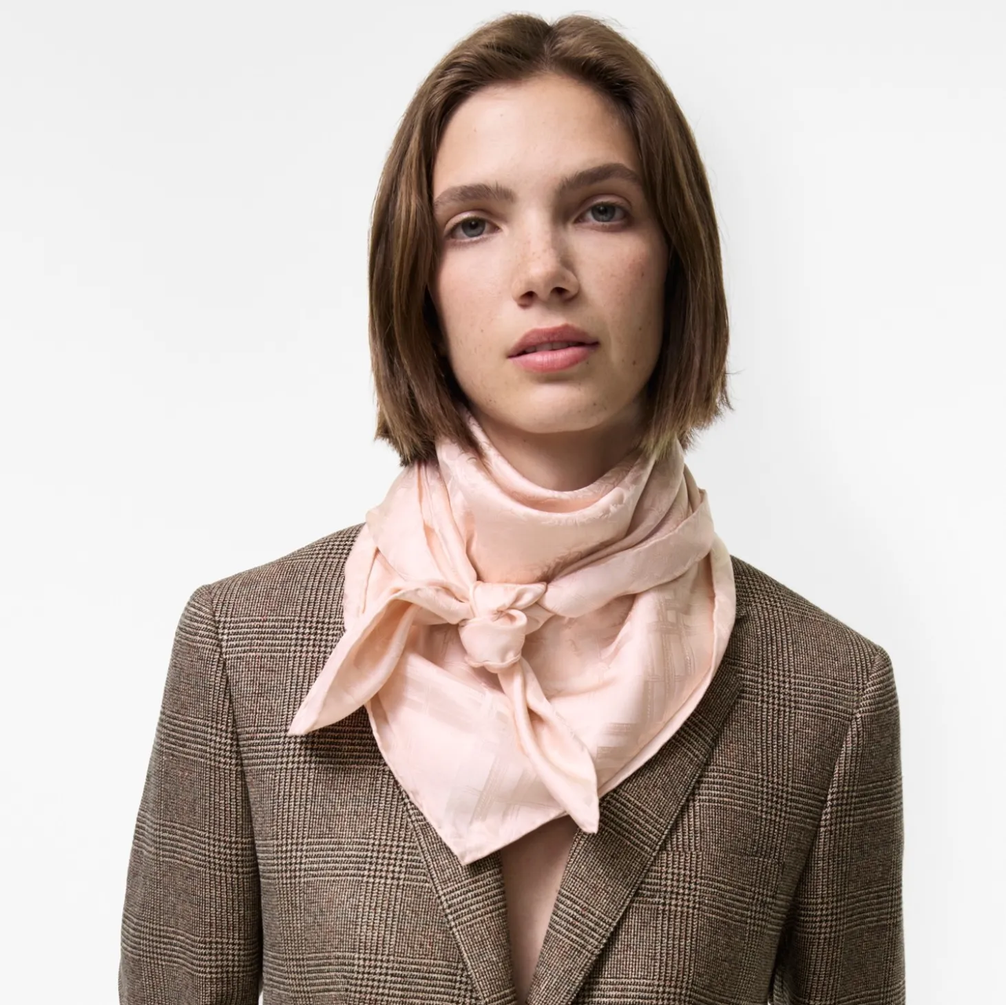 Floral Crest Silk Scarf