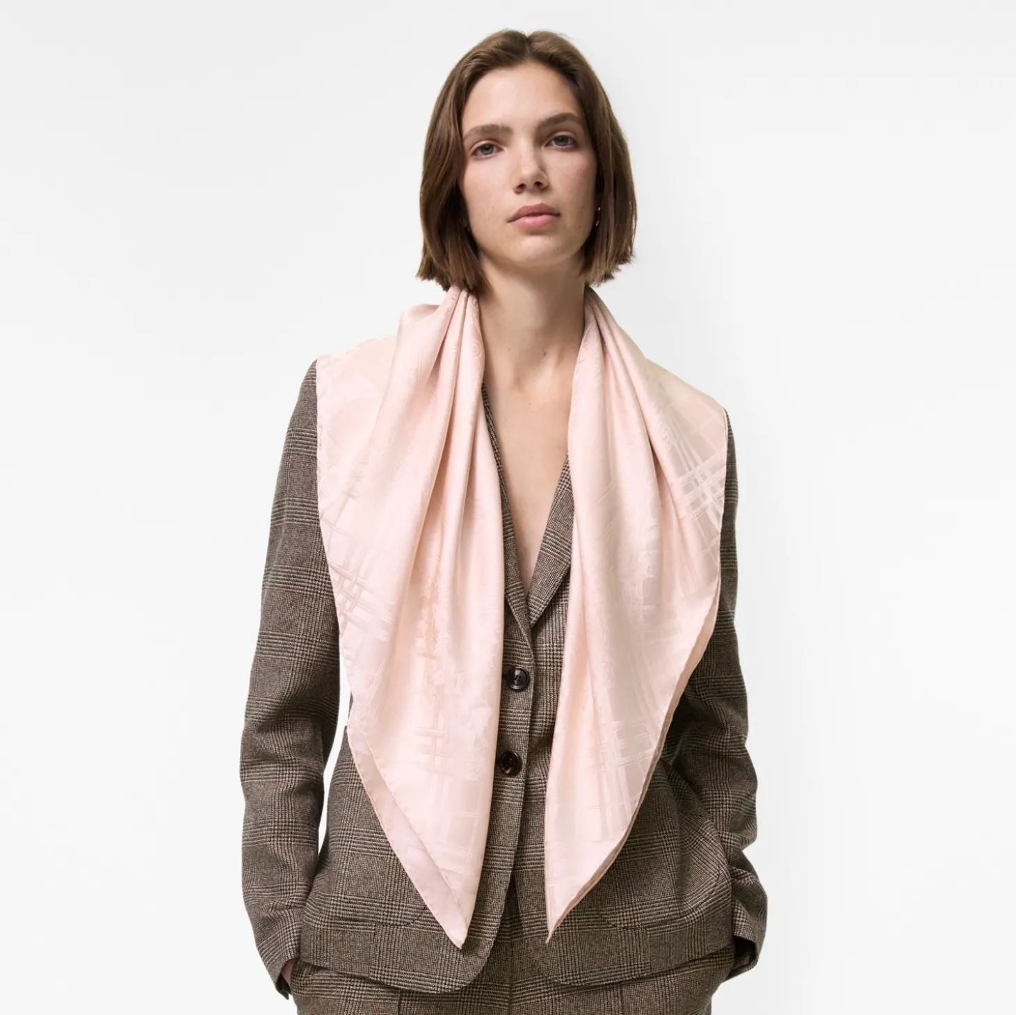 Floral Crest Silk Scarf